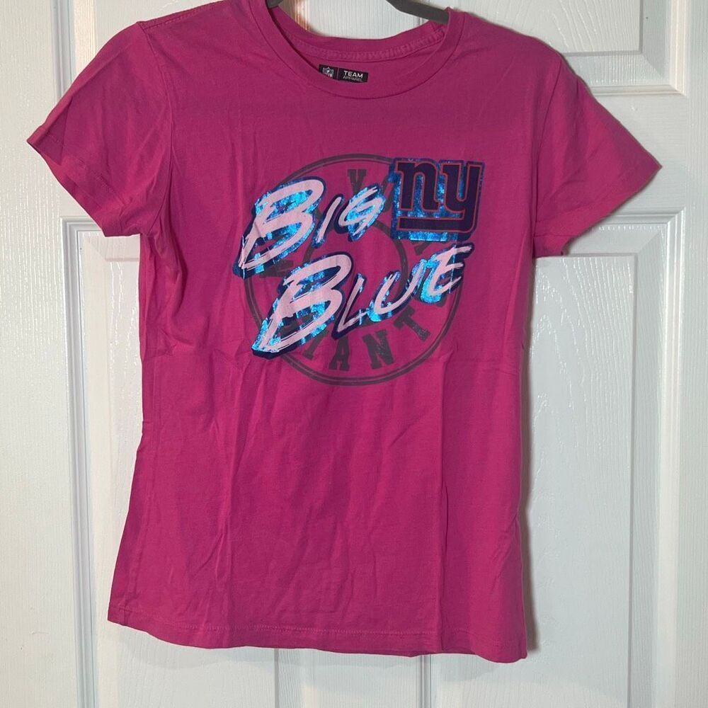 New York Giants Big Blue Women’s Pink Tee Medium